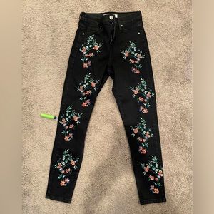 Embroidered Topshop Jamie Womens Jeans